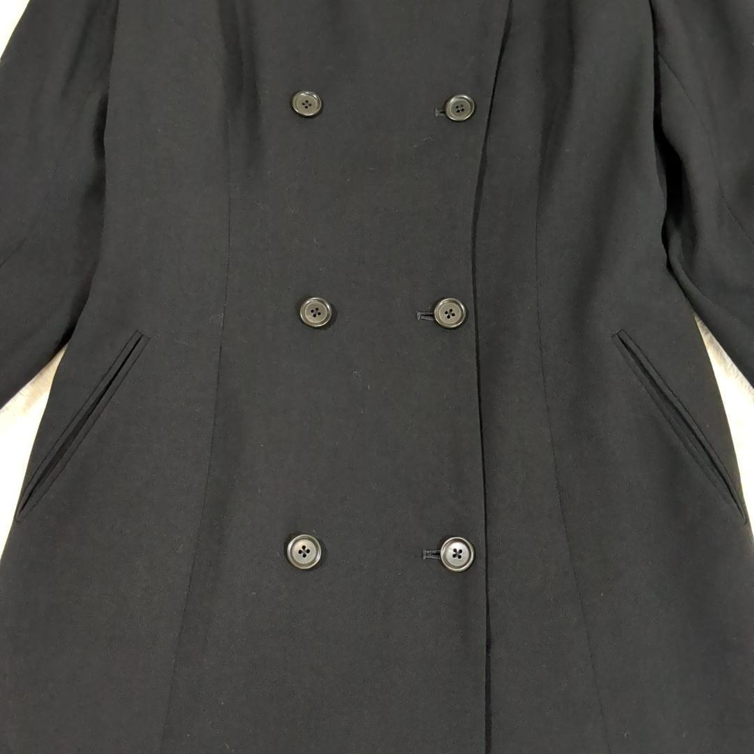 美品 RALPH LAUREN 高級ライン ノーカラー ダブルブレストコート