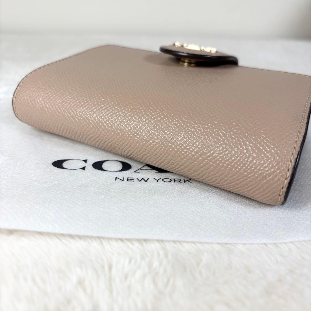 【COACH】コーチ 6390 美品 袋付き 折り財布 ミディアムウォレット