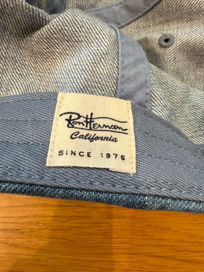 RON HERMAN デニムキャップ RHロゴ刺繍