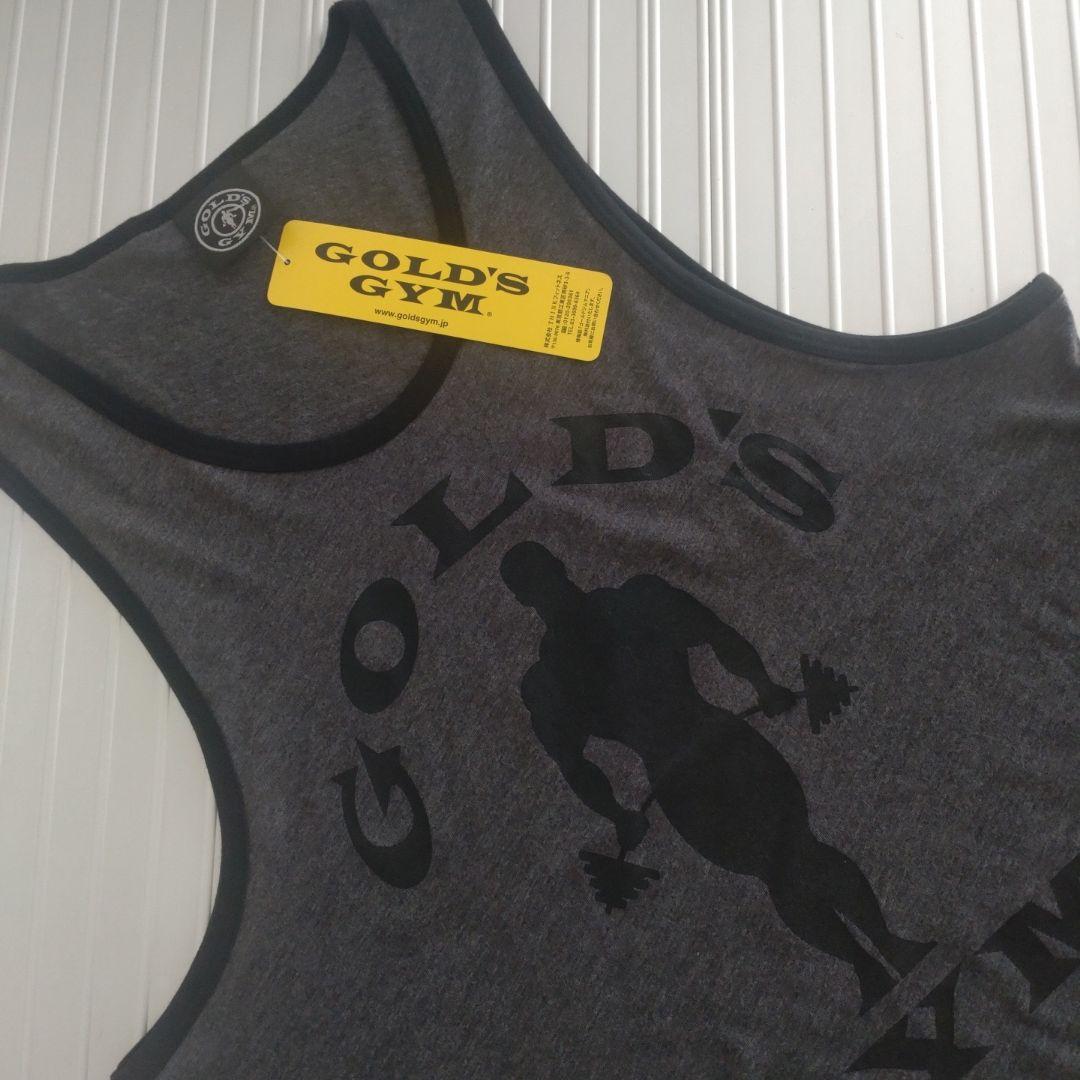 GOLD'S GYM【新品】ゴールドジム リンガー タンクトップ 黒グレー M
