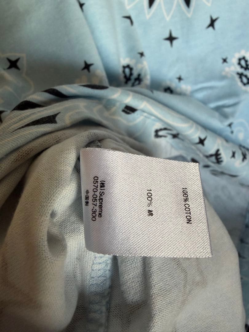トップス Supreme Small Box Logo Tee Bandana Blue