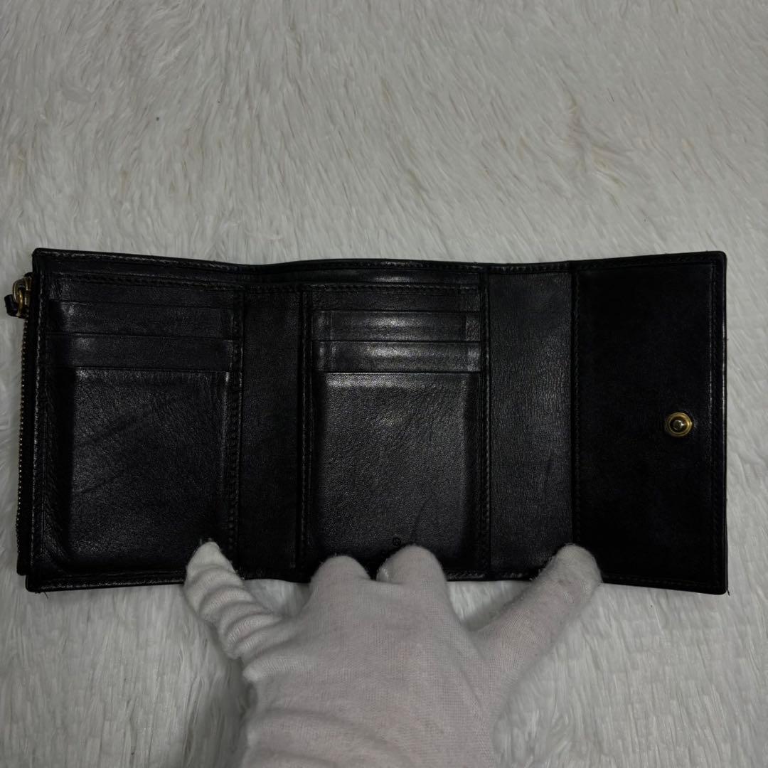 ✨箱付き✨ グッチ マーモント キルティング 三つ折り財布 GG ブラック