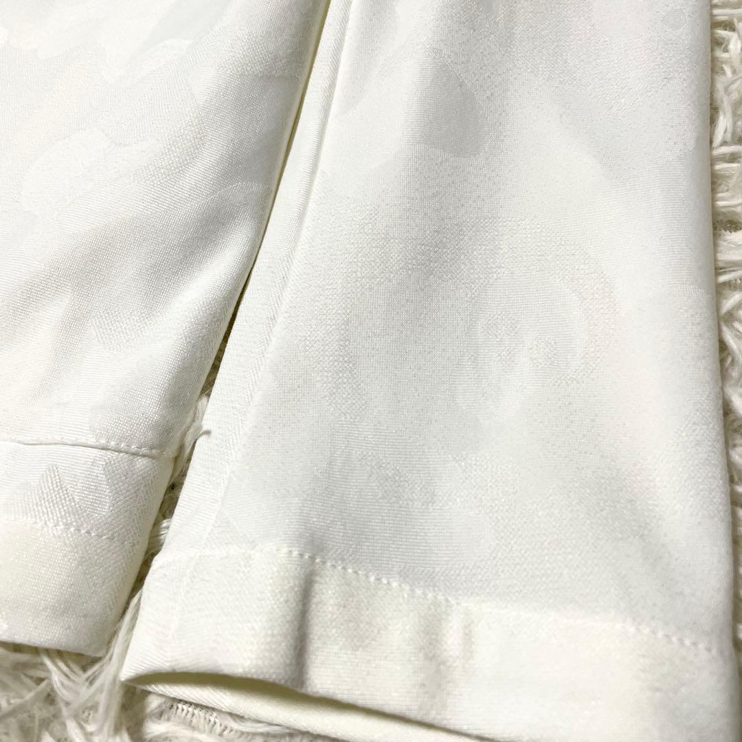 MARK&LONA テーラードジャケット スカル 総柄 ホワイト ストレッチ