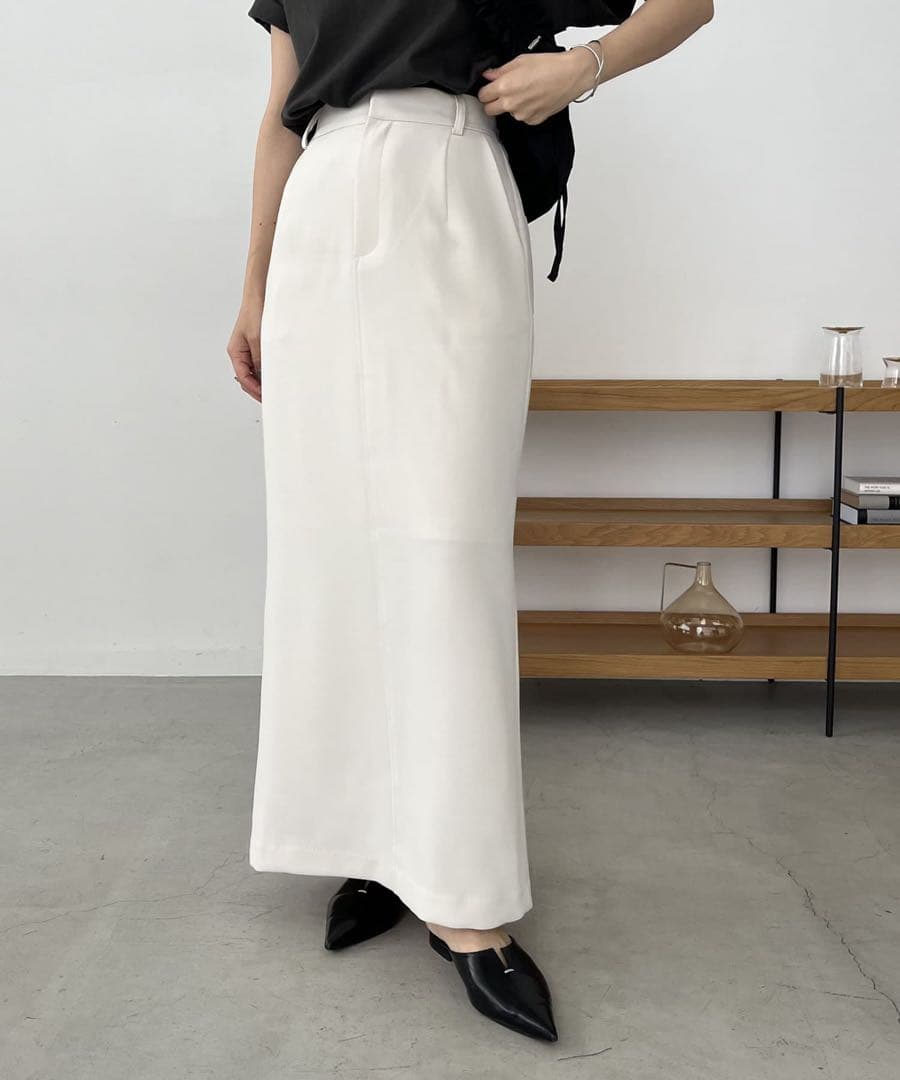 【CAPRICIEUX LE'MAGE】マキシIラインスカート 新品 エクリュ