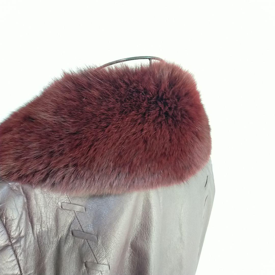✨️極美品✨Partina レザーコート　ブラウン　リアルファー