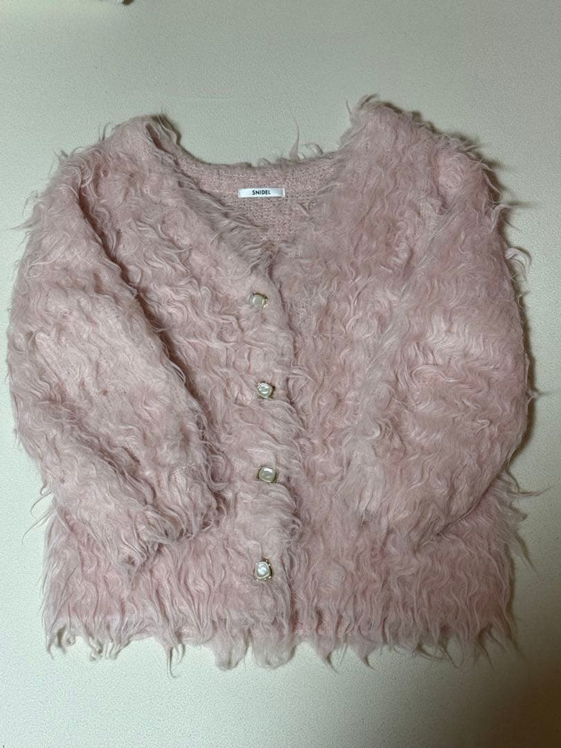 ❤️SNIDEL25awシャギーカーディガン PINK size FREE❤️