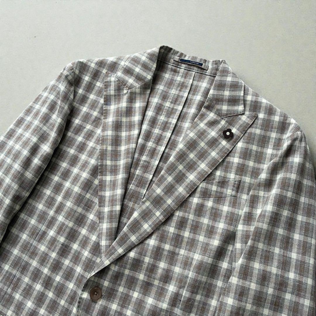 未使用級 LARDINI テーラードジャケット アンコン イタリア製 52