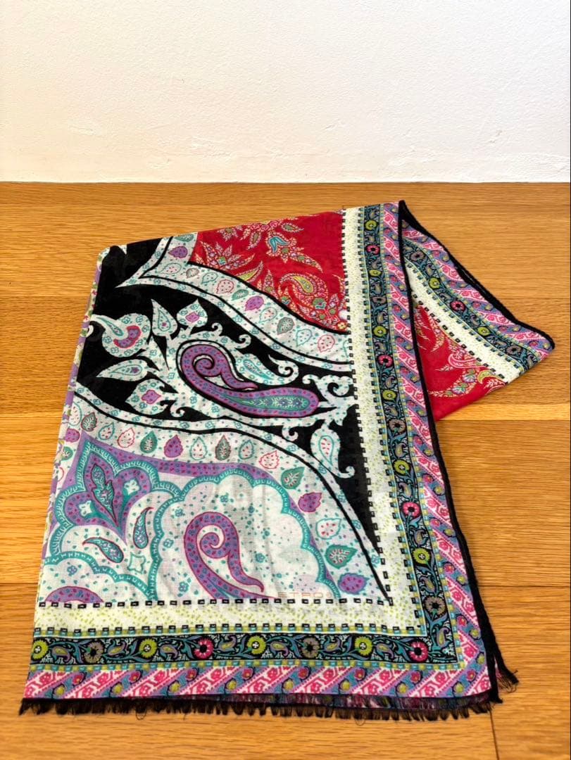 ETRO ペイズリー柄 スカーフ 箱無し