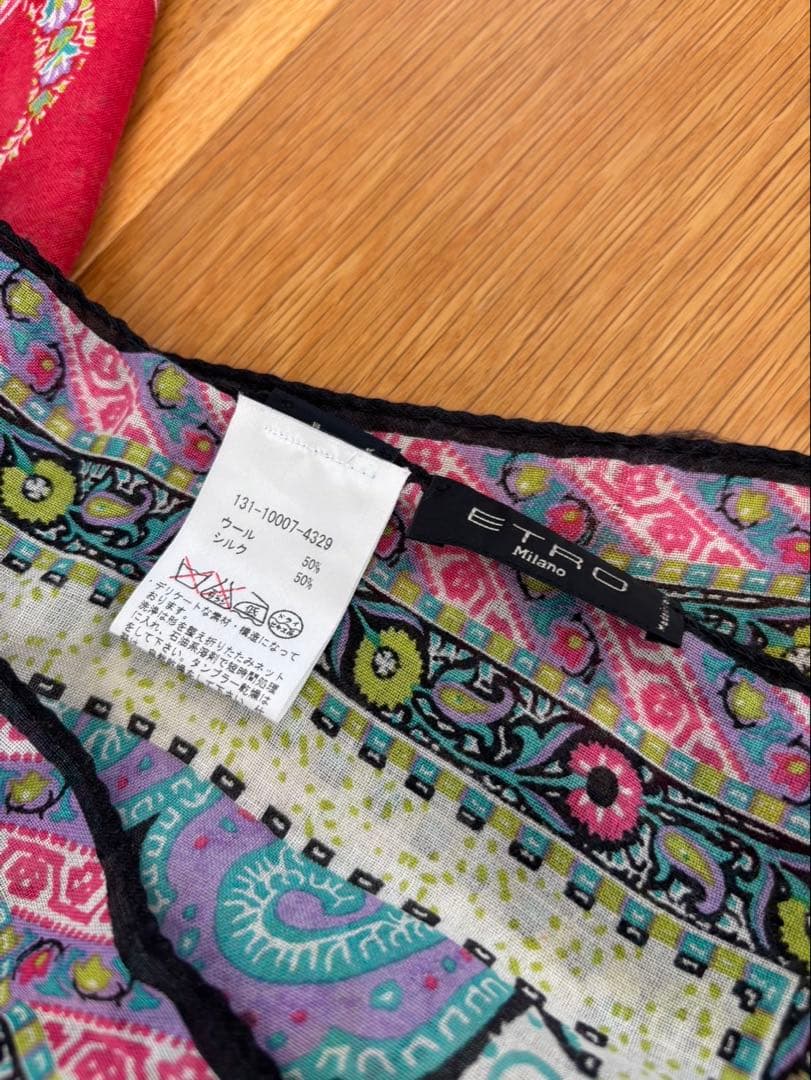 ETRO ペイズリー柄 スカーフ 箱無し