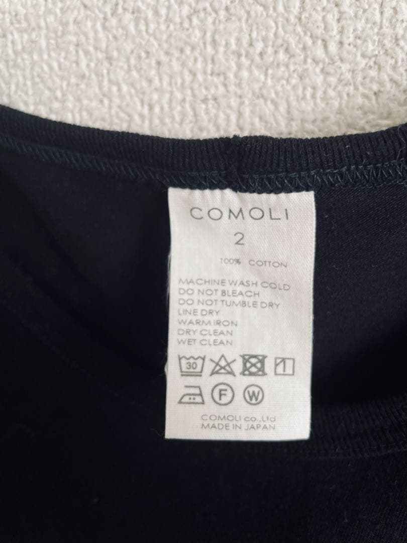 24SS COMOLI サープラスタンクトップ BLACK 2