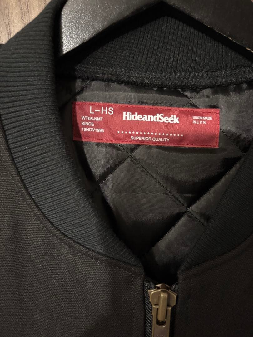 HIDEANDSEEK Work Zip Vest ベスト BLACK Lサイズ