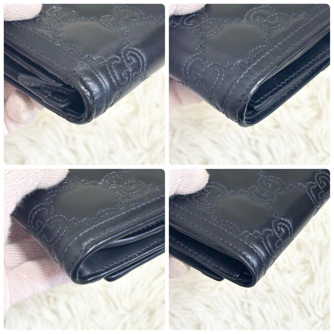 極美品✨GUCCI GG マトラッセ マーモント 二つ折り財布 キルティング 黒