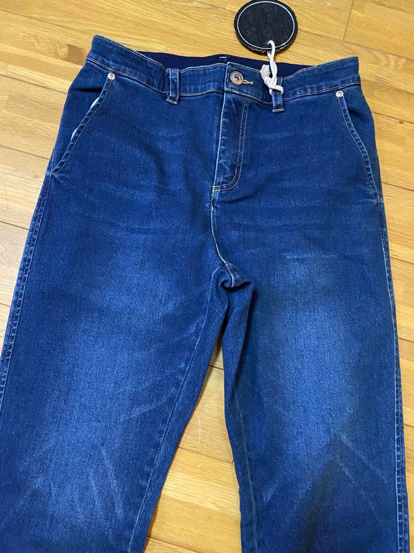 新品　ayane 異素材デザインセンタースリットスキニーデニム