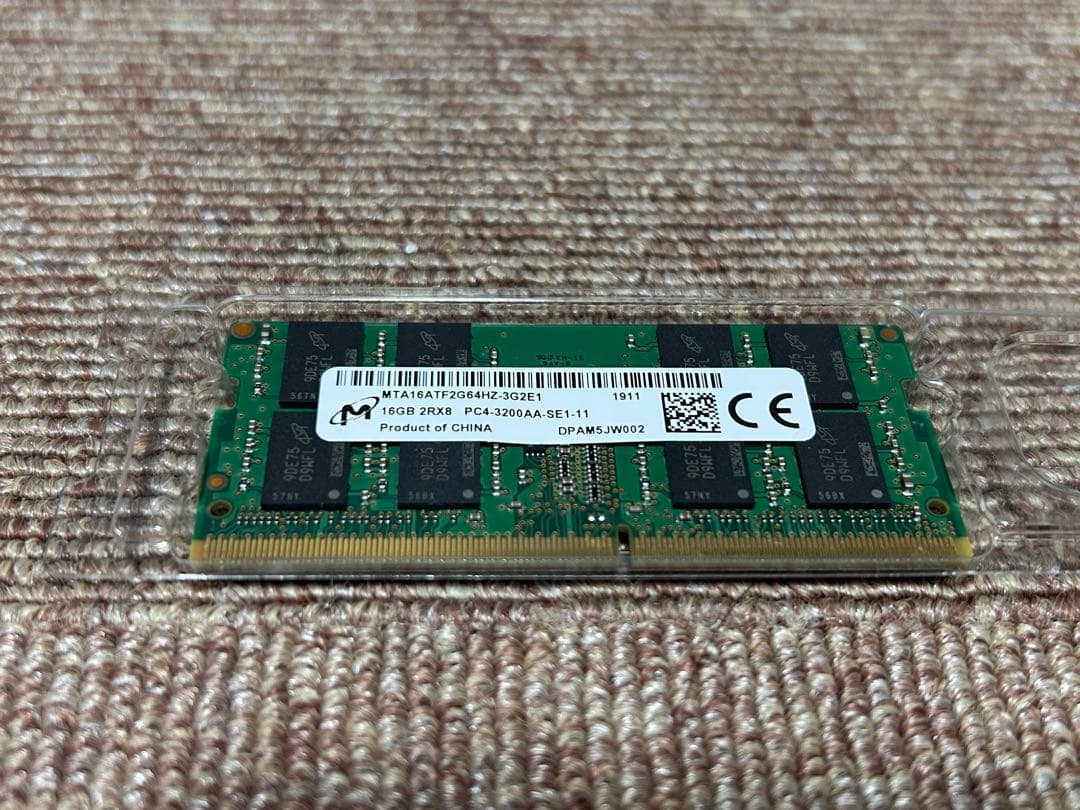 T*H様 ノート用 DDR4 3200 SODIMM 16GB クルーシャル マ