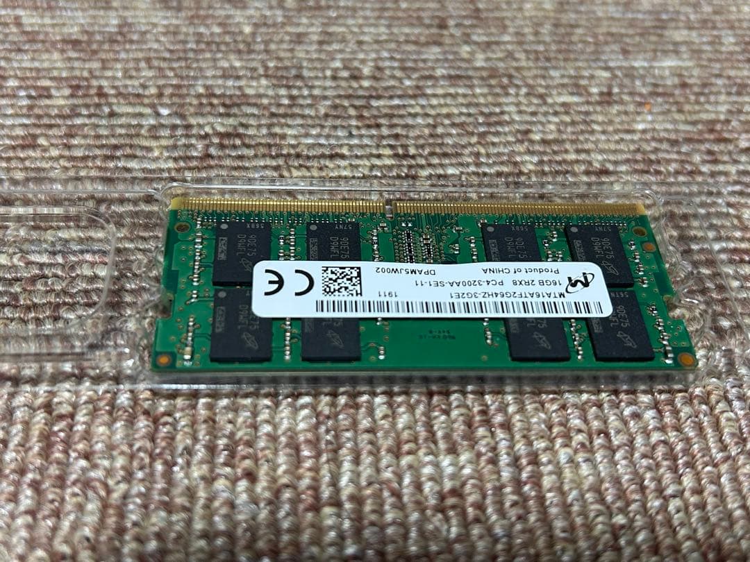 T*H様 ノート用 DDR4 3200 SODIMM 16GB クルーシャル マ