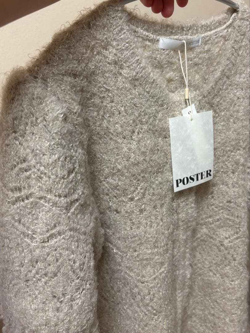 トップス poster Trimming Knit Cardigan Fil. Leday