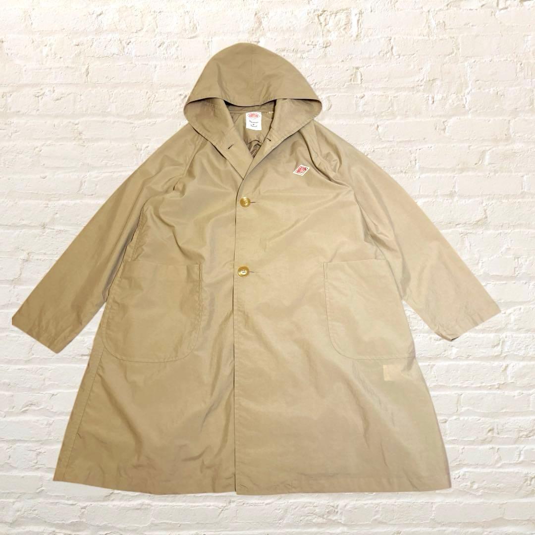 美品DANTON ダントン ナイロンタフタフードコート ベージュ 36【M〜L】
