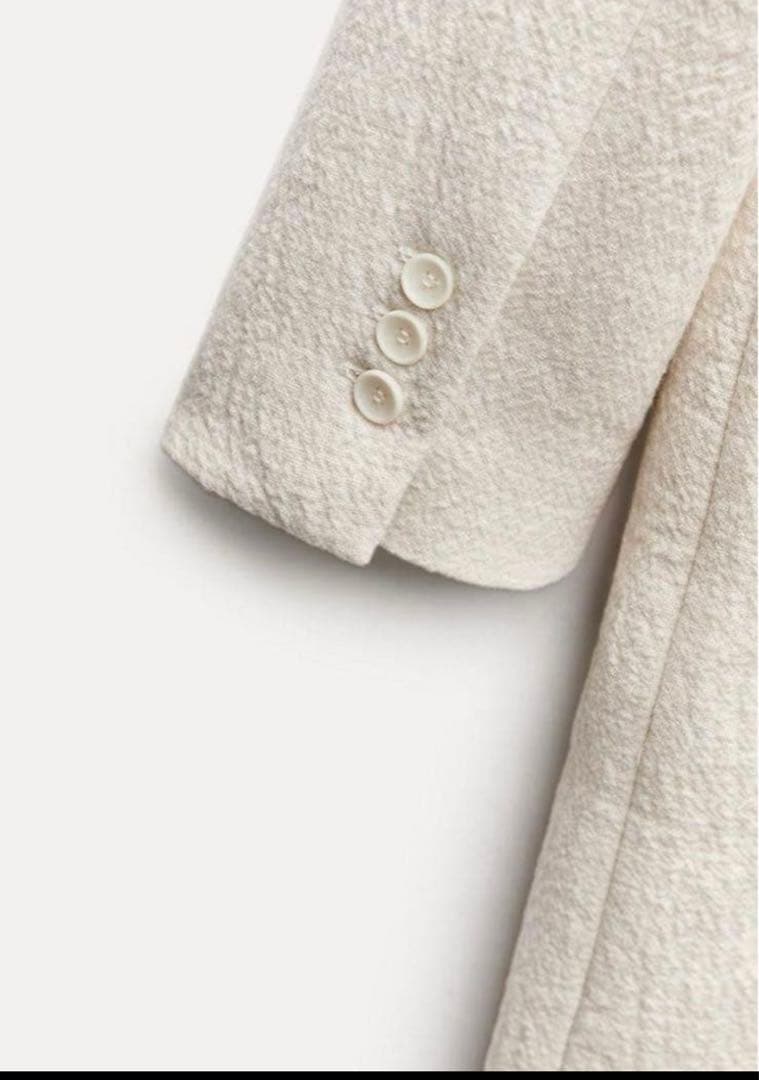 新品ZARA 定価22,990円 ウールブレンド ロングコートM