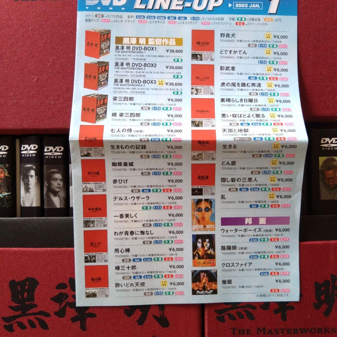 黒澤明 The Masterworks DVDボックスセット　1＆2
