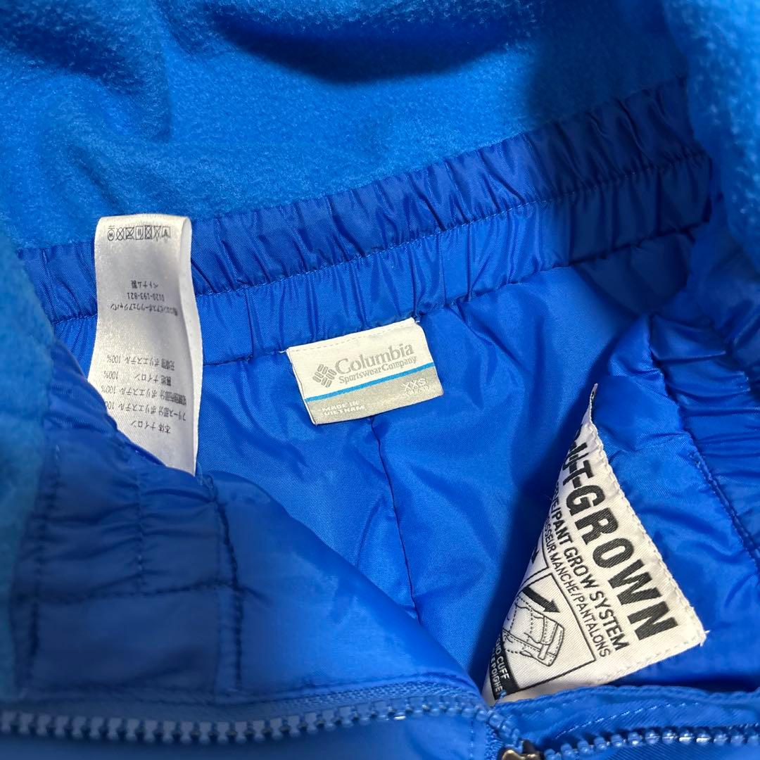 良品Columbia kids 子供 スキーウェア 青 ブルー xxs
