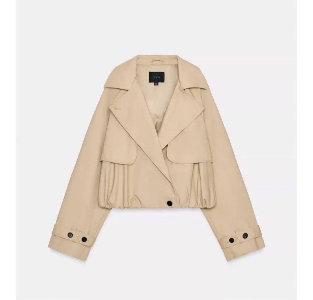 ZARA ショートバルーントレンチコート 希少Mサイズ　未使用品