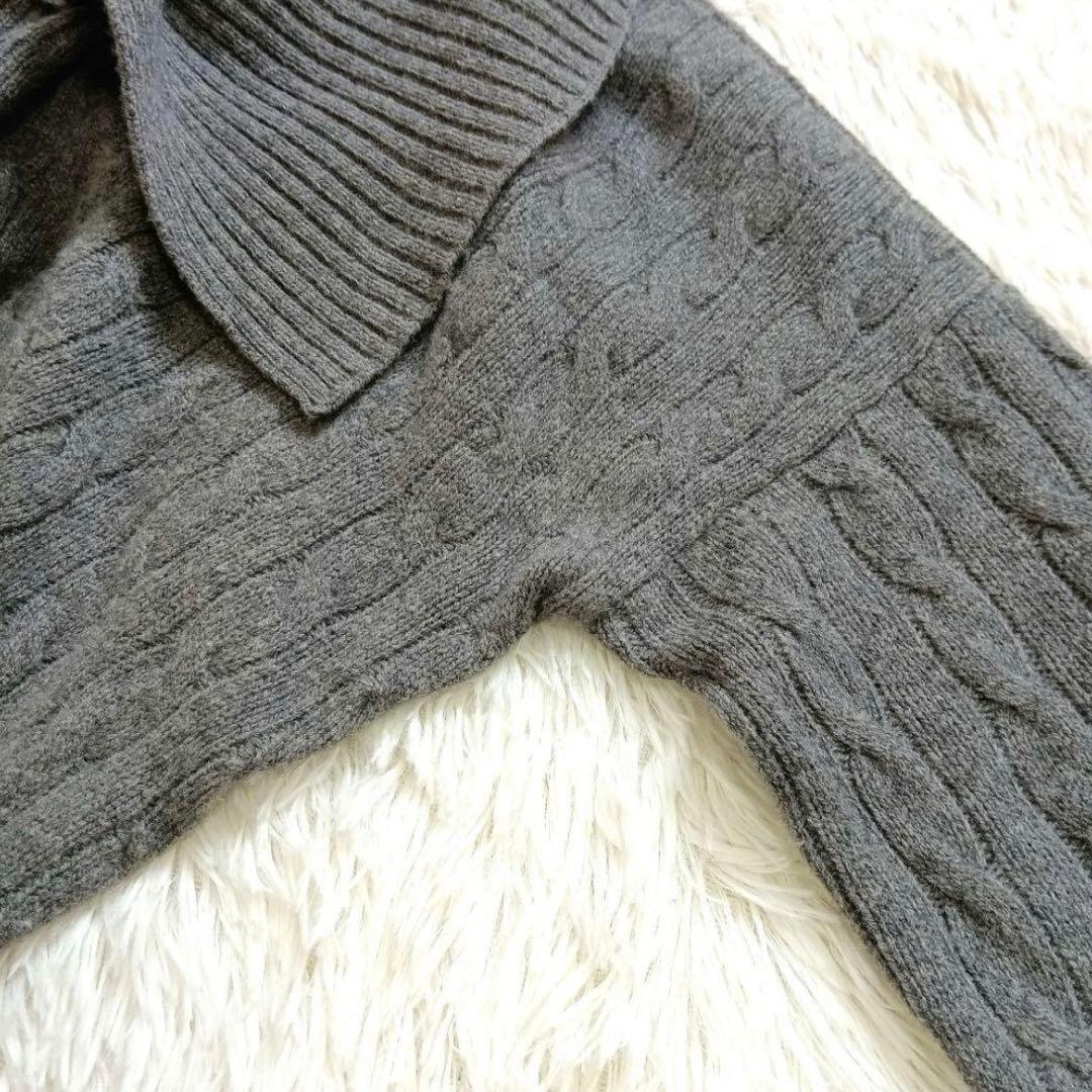 ポロラルフローレン ケーブル編み ショールカラー カシミヤ混 ロングカーディガン