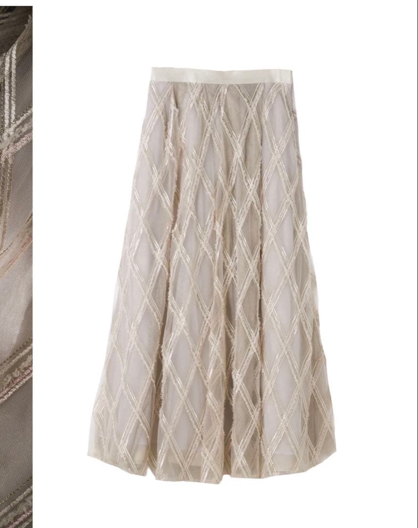 スカート herlipto Carre Twinkle Tulle Skirt