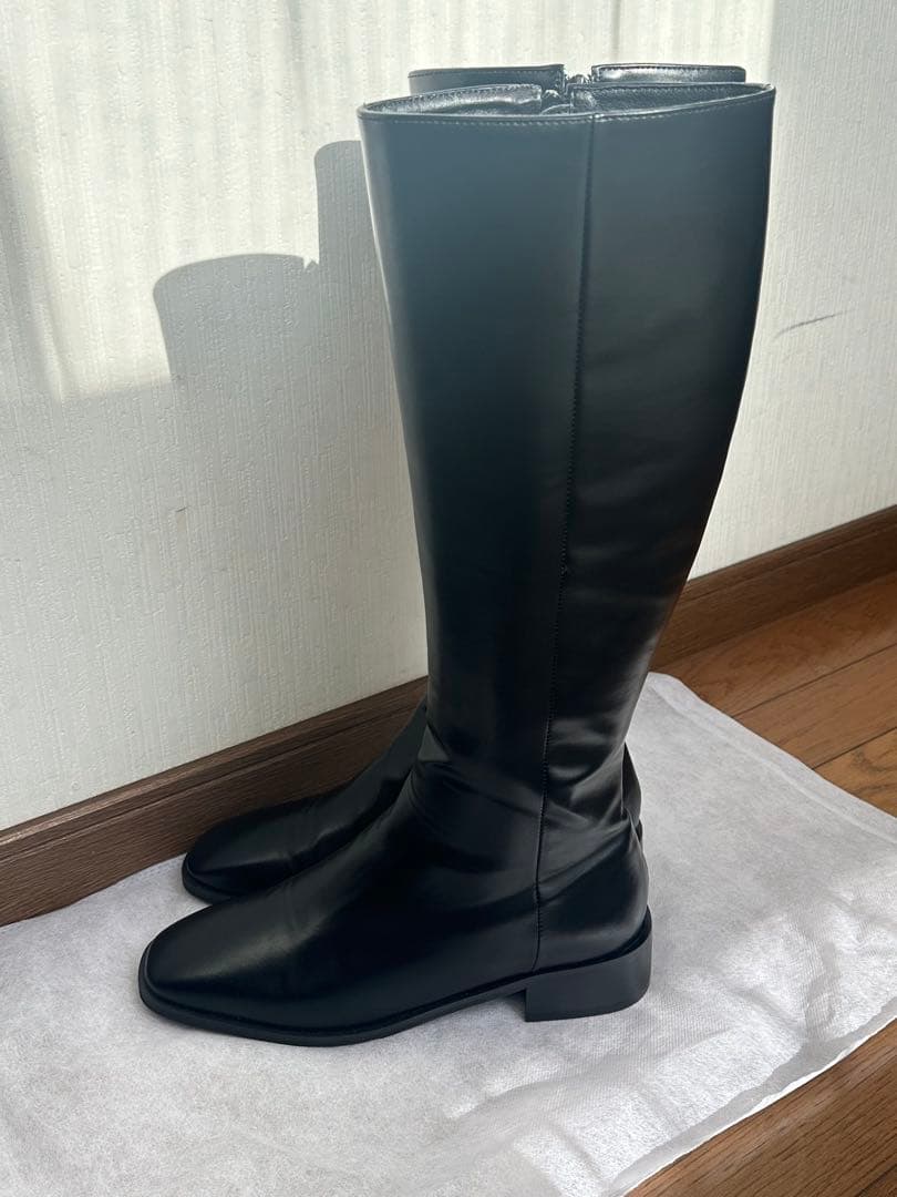 スクエアトゥ ロングブーツ　ounce