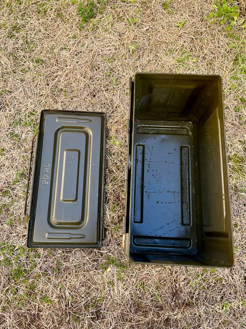 米軍実物 希少品 WW2 50口径 アンモボックス 弾薬箱 横開きタイプ