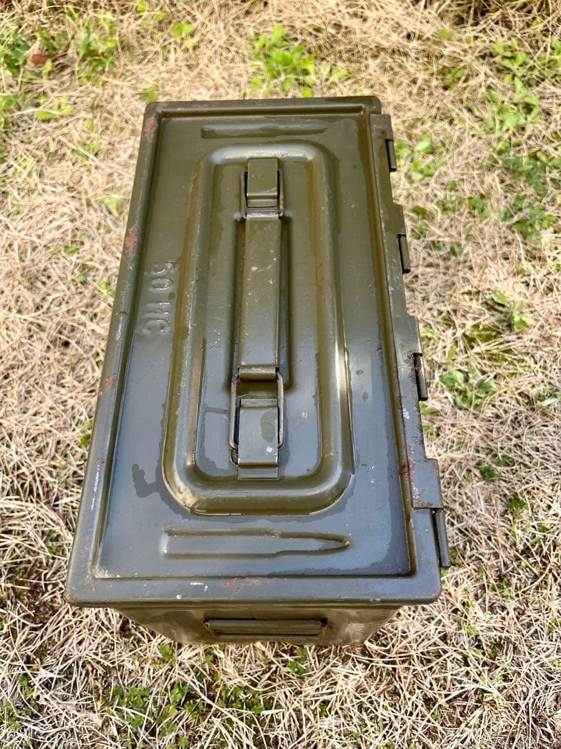 米軍実物 希少品 WW2 50口径 アンモボックス 弾薬箱 横開きタイプ