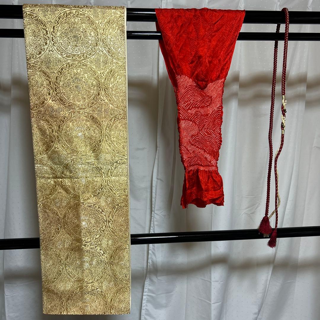 古典美×上質正絹　豪華フルセット 振袖＋ビーズバッグ　駒刺繍　金糸