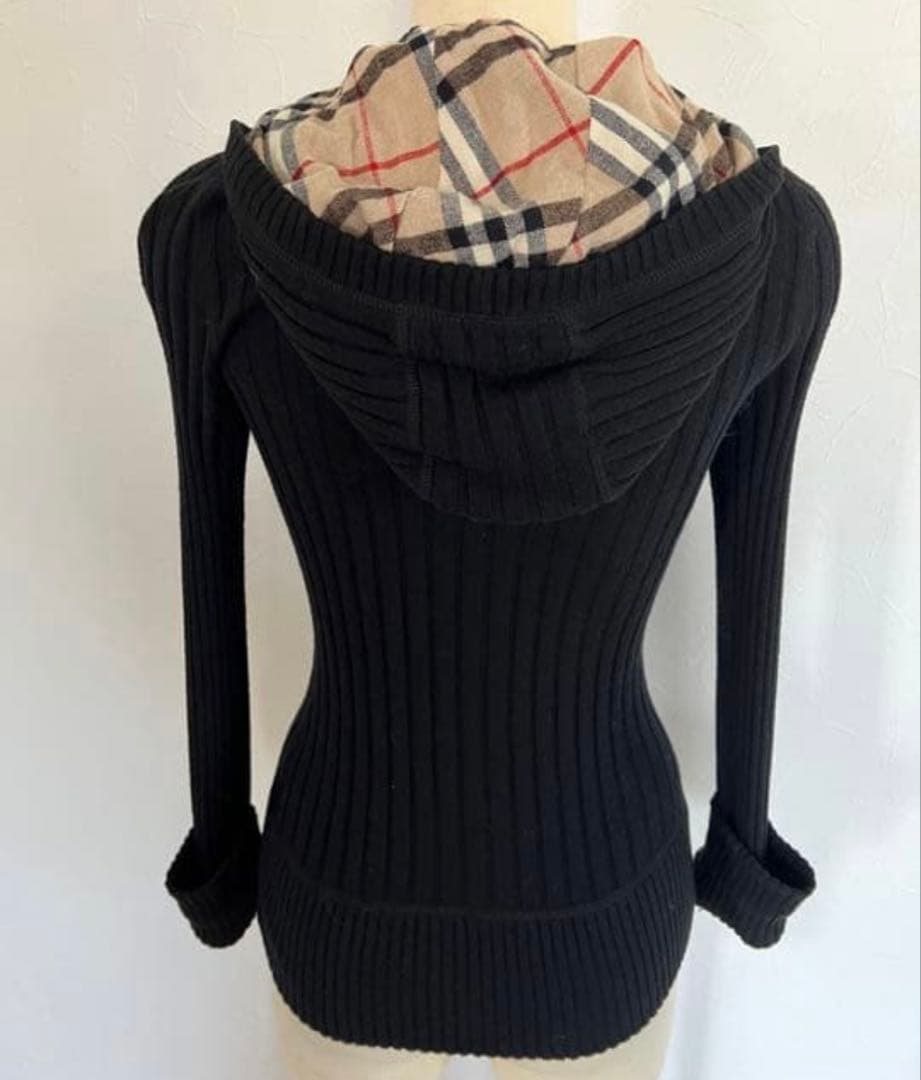 Burberry ブルーレーベル フード付きカーディガン 38