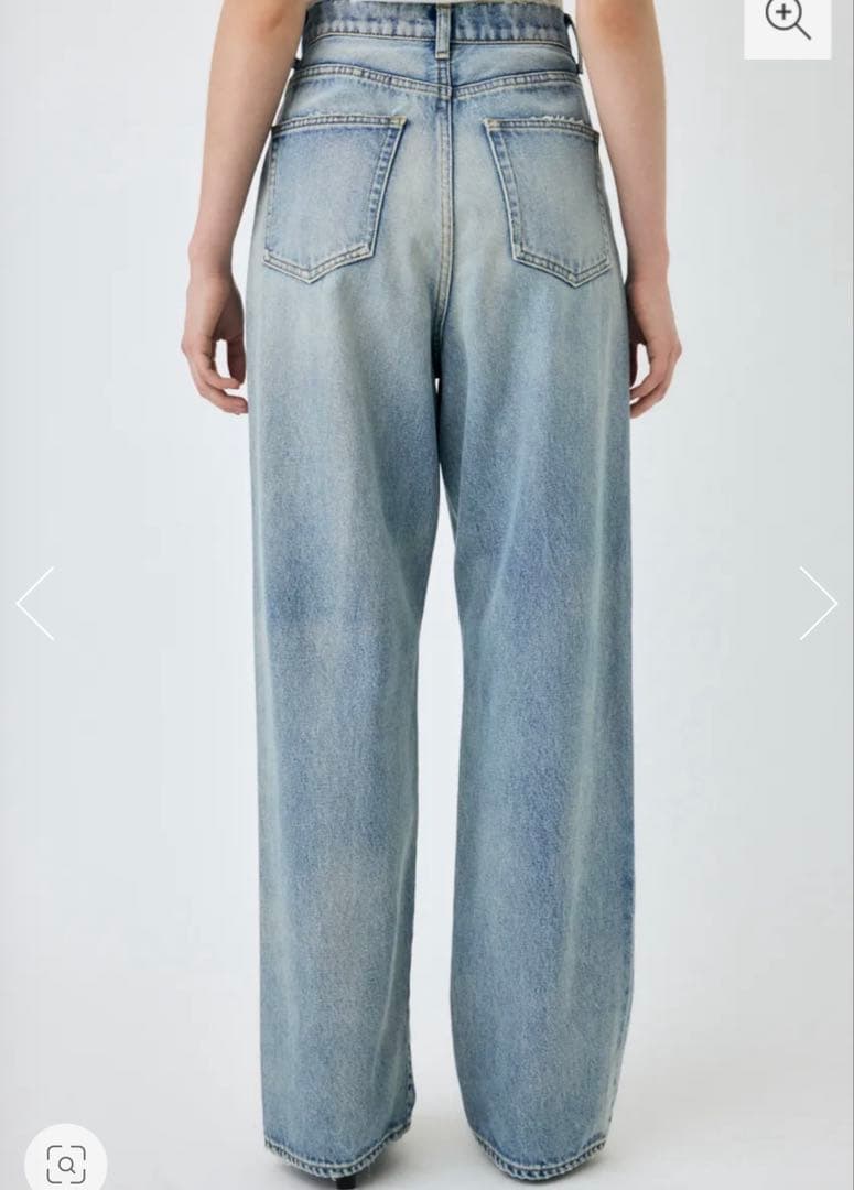 Moussy HW DAMAGE LOOSE STRAIGHT 24 試着のみ