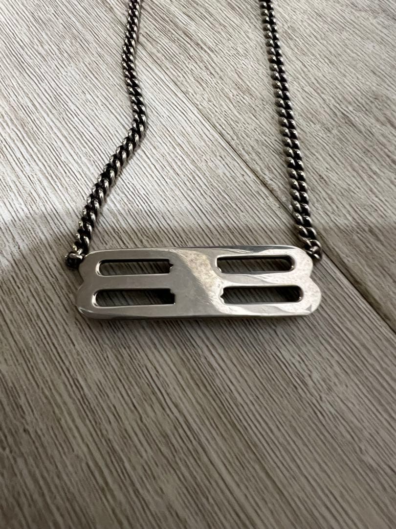 （超美品）BALENCIAGA シルバー チェーンネックレス