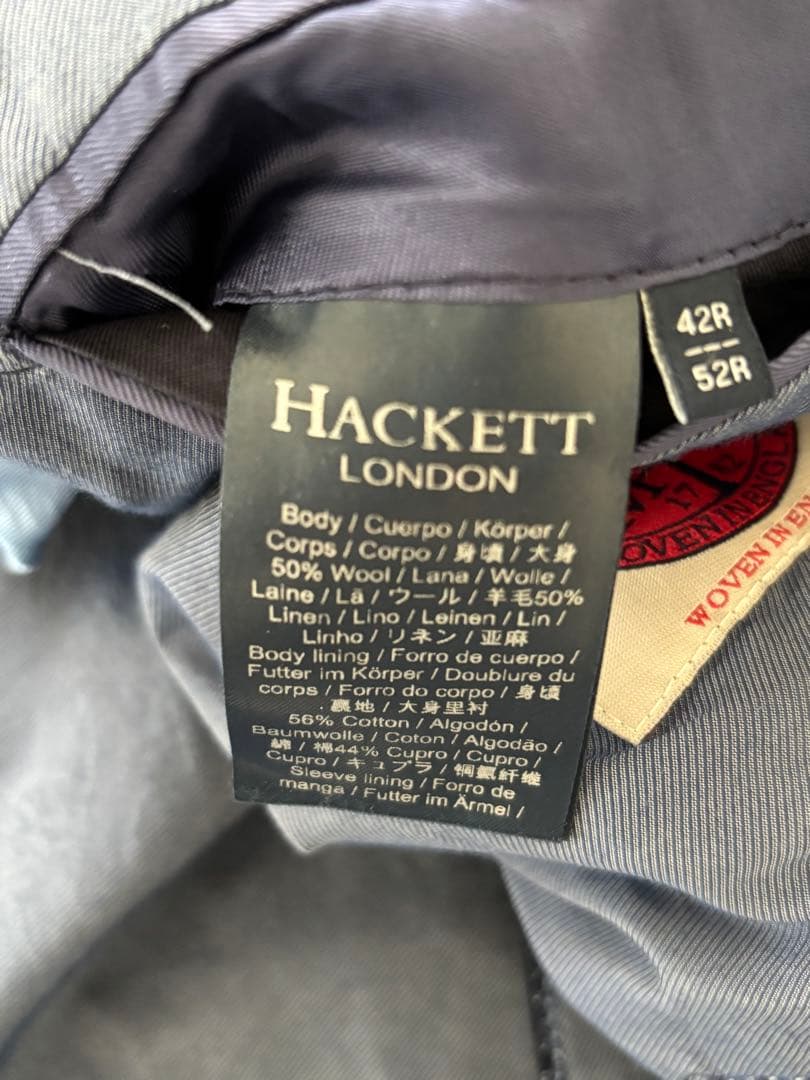 Hackett London グレンチェック ジャケット 42R ウール メンズ