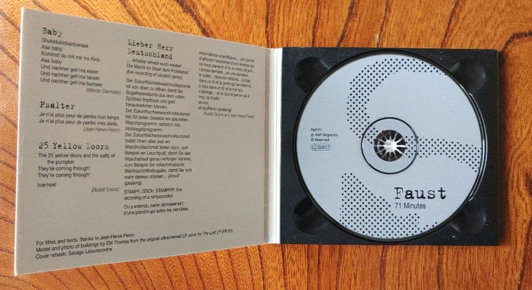 Faust ファウスト 71 Minutes CD