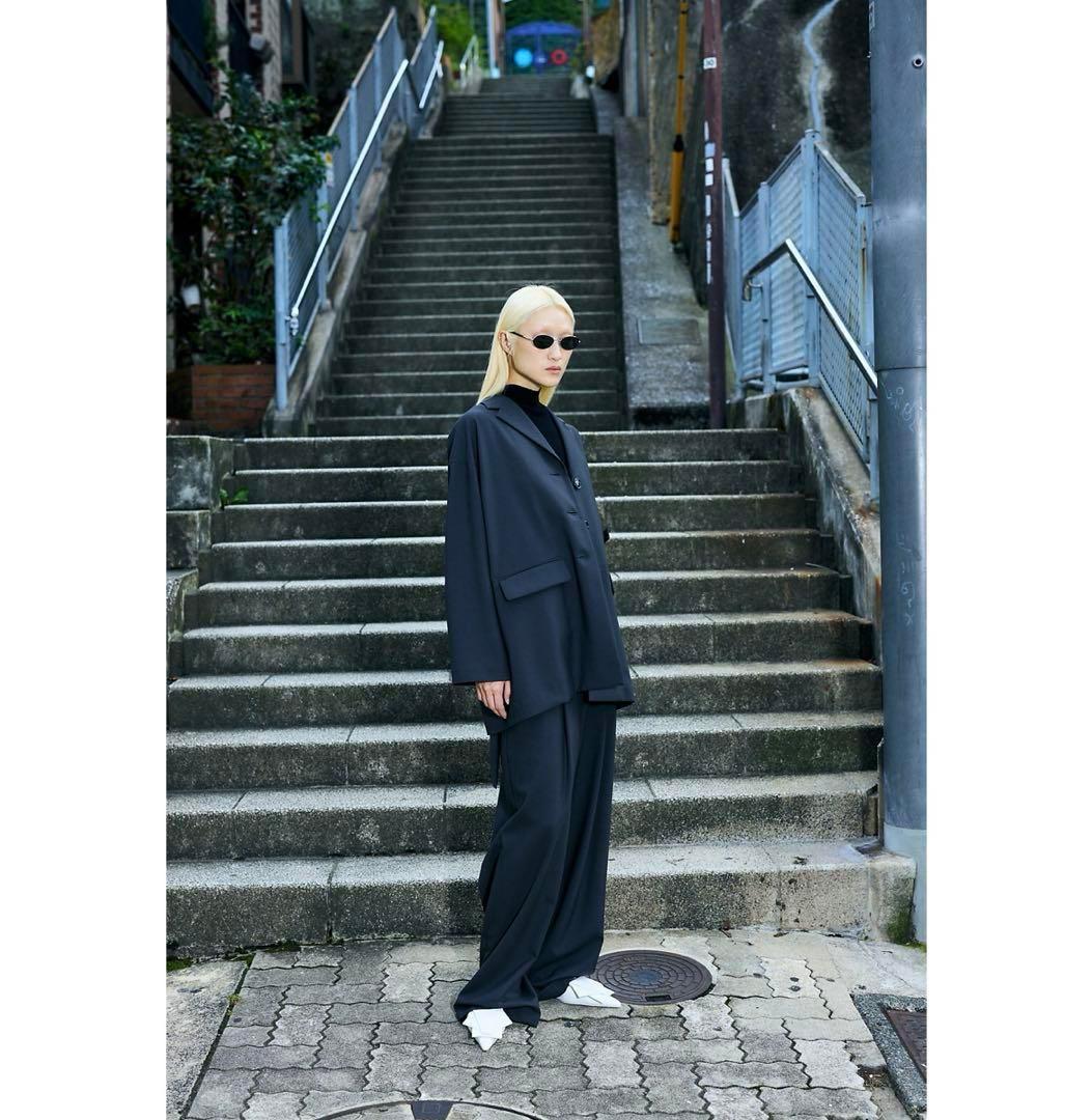 新品ENFOLD エンフォルドNOTCHED COLLAR JACKET グレー