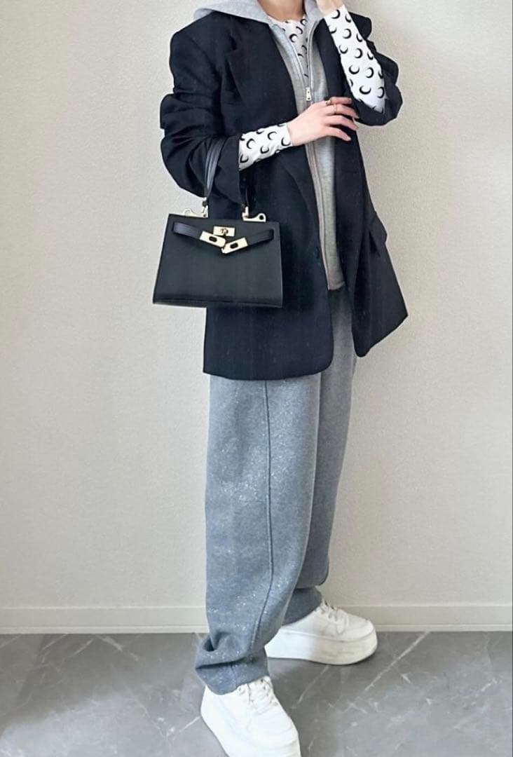 美品★ZARA ザラ コンビブレザーフード　ジャケット　ブレザー付きジャケット
