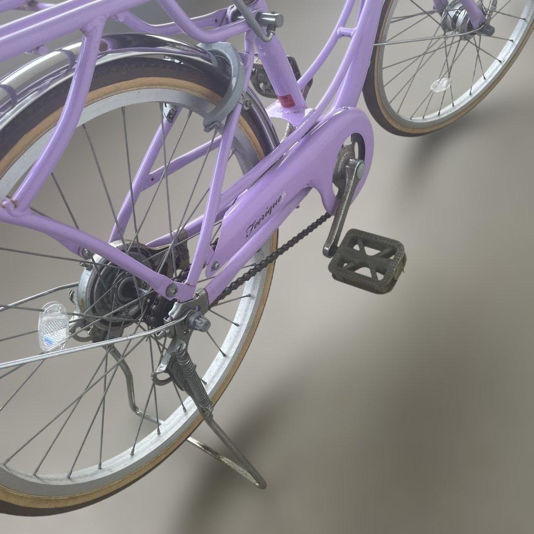 【岡山市引き取り限定】20インチ自転車 女の子　ラベンダー アサヒ