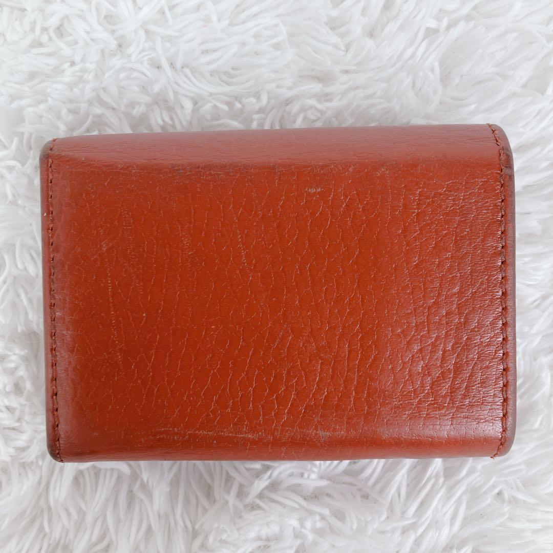 グッチ GGマーモント ミニ 折り財布　ゴールド金具 赤 レッド 523277