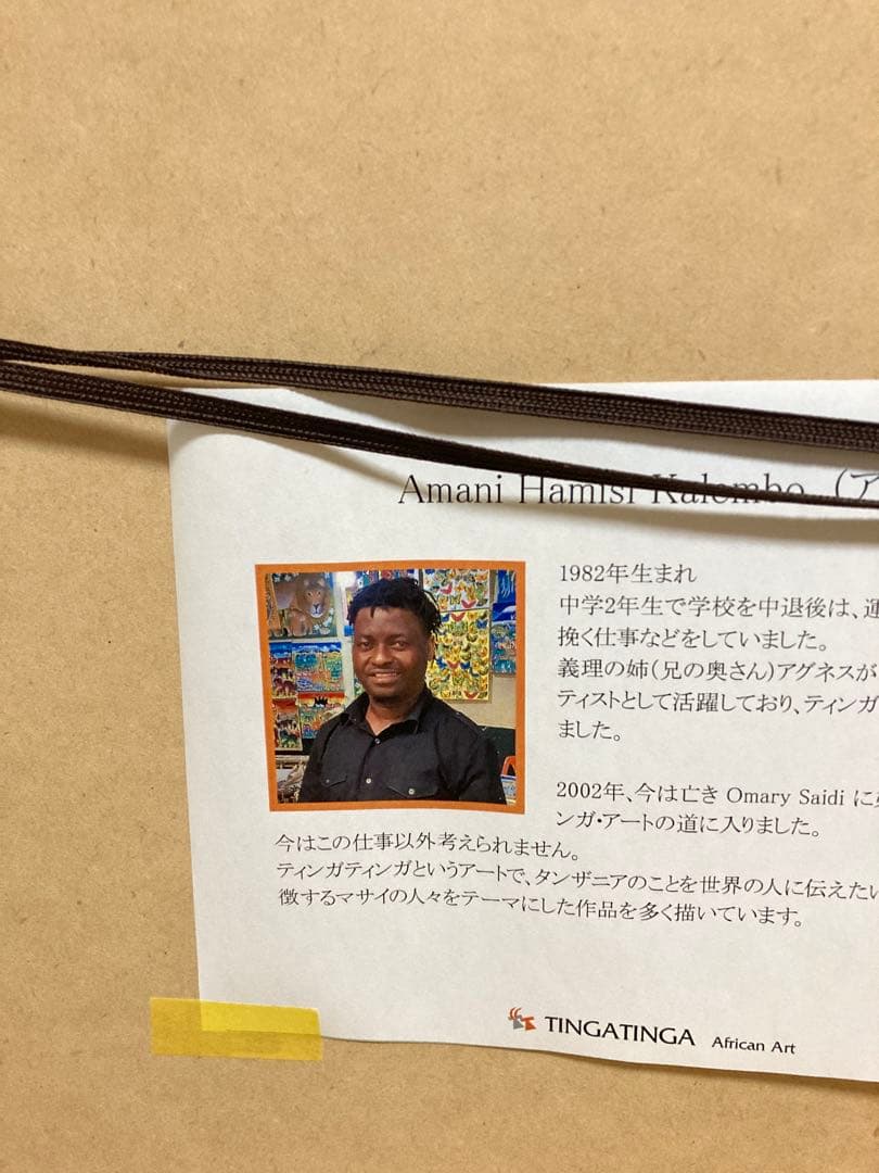 ティンガティンガ　TINGATINGA アマニ　アート　アフリカンアート