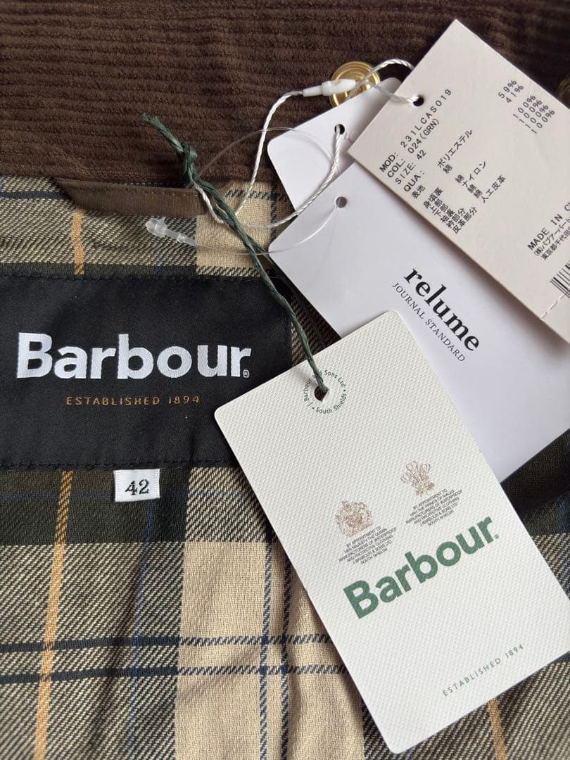 新品　BARBOUR バブアー　RELUME TRANSPORT 別注ブルゾン