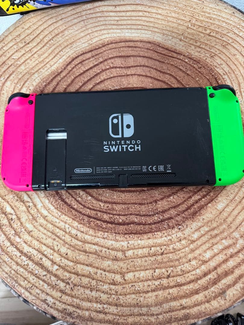 Nintendo Switch ニンテンドースイッチ本体GRN/PNK箱無し①