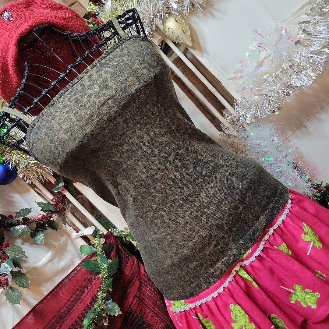 美品未使用ヒステリックグラマーヒョウ柄ニットキャミソール