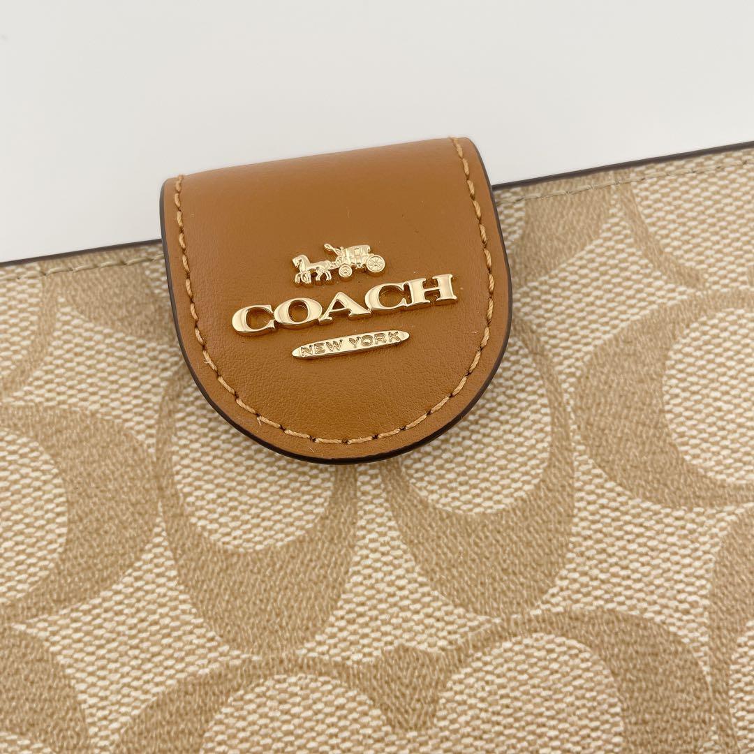未使用級✨COACH コーチ ミディアム コーナー ジップ 二つ折り財布