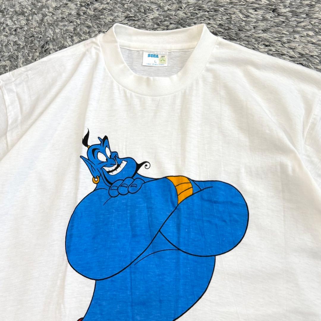 90s SEGA Disney ディズニー アラジン ジーニー Tシャツ 非売品