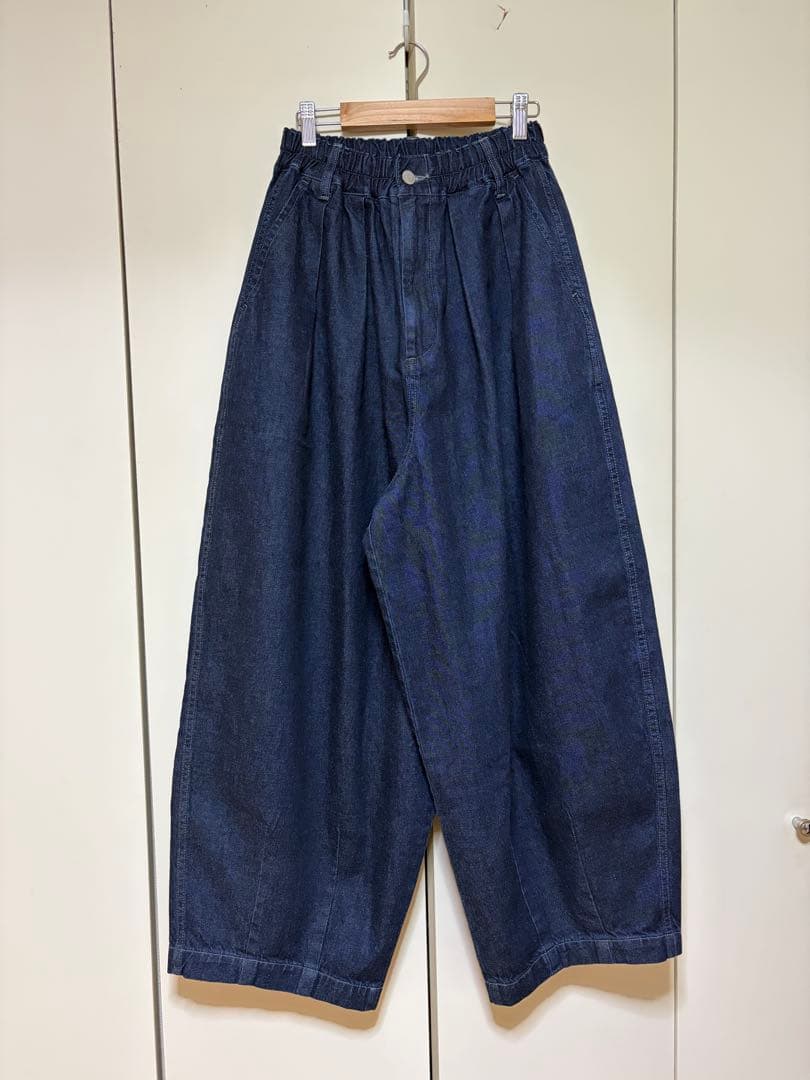 美品✨【ハーベスティ】デニムサーカスパンツ　サイズ1