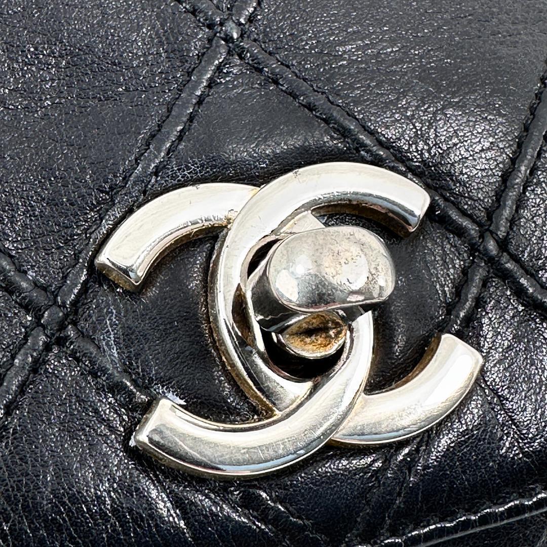 【美品】CHANEL ビコーレ マトラッセ CCロゴ ウエストポーチ レザー