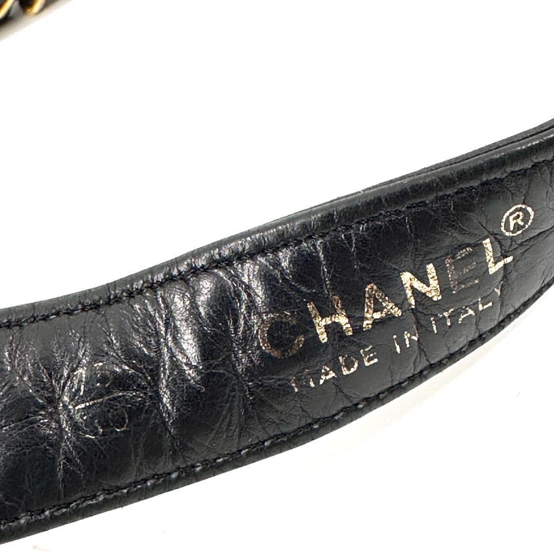 【美品】CHANEL ビコーレ マトラッセ CCロゴ ウエストポーチ レザー
