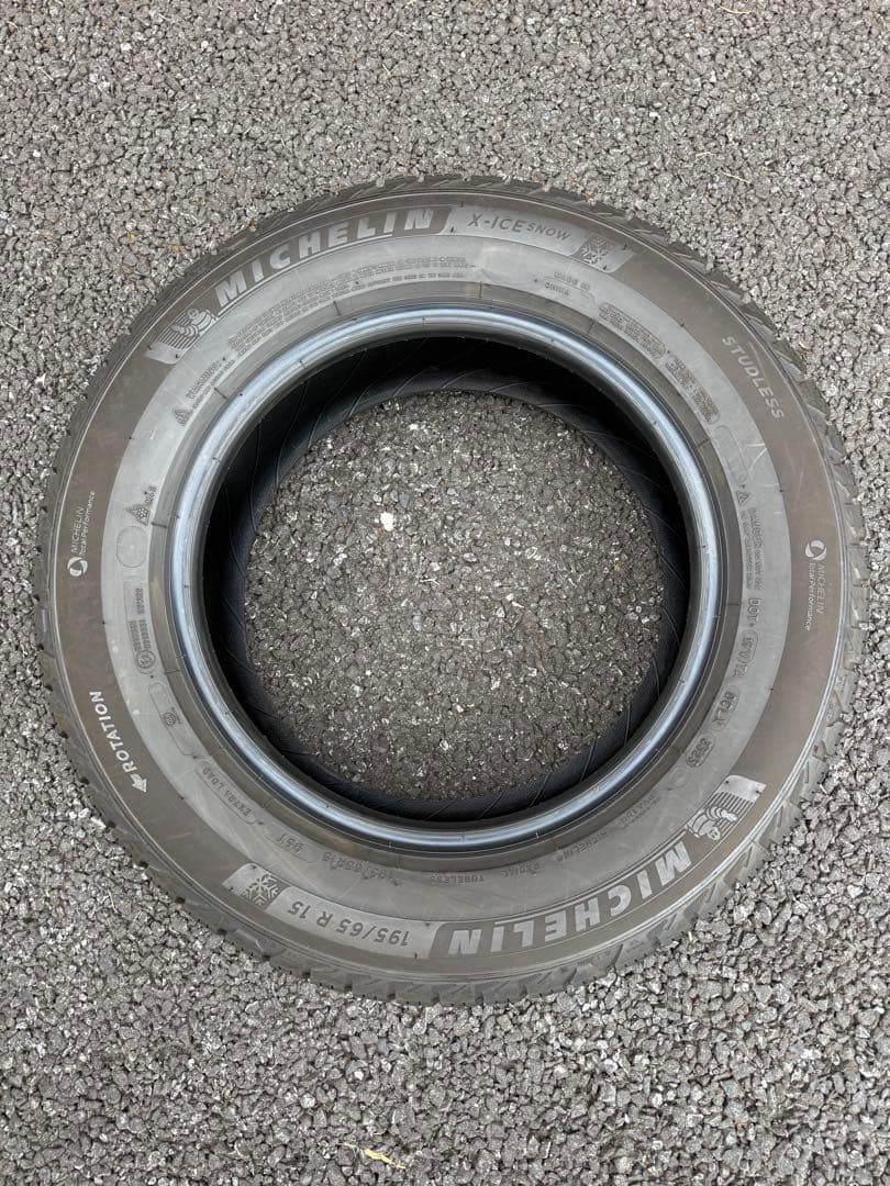 スイロク195/65R15 4本スタッドレス ミシュランX-ICEバリ溝①